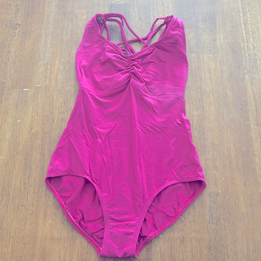 Plume Leotard Woven Back
